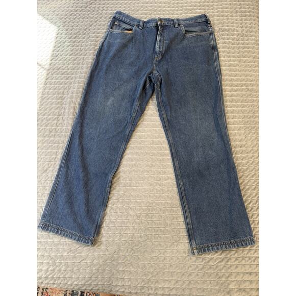 Duluth Trading Men’s Jeans Relaxed Blue Casual 40x32. Frayed. - Picture 1 of 7